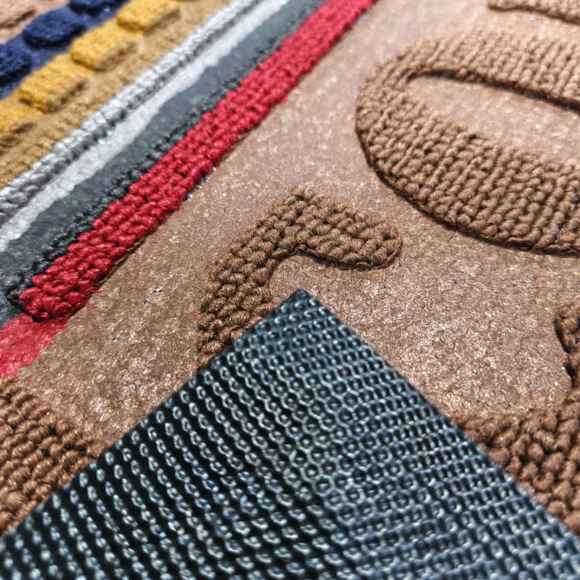 Tapete De Entrada Cuadros Multicolor 40x60 Cm 01 (Setx2 unidades)