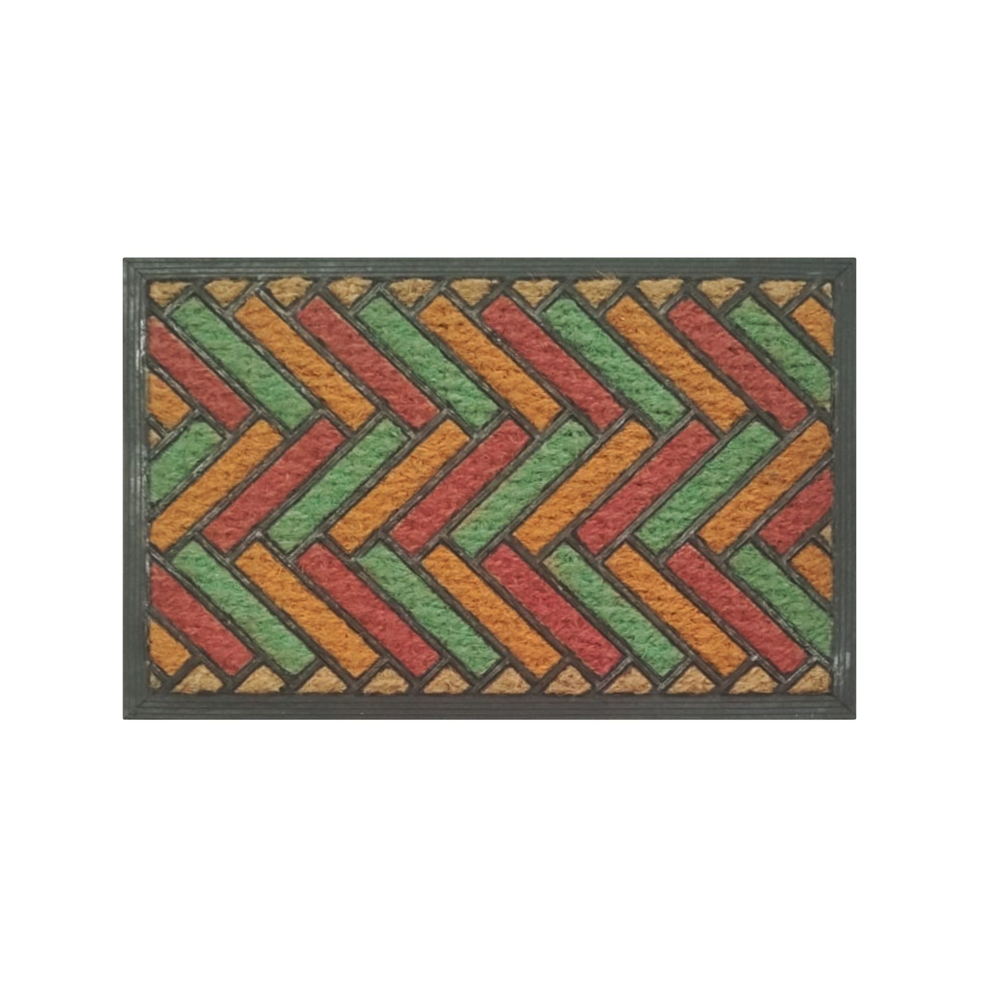 Tapete de entrada coco goma color new 40x60 cm setx2 unidades 100
