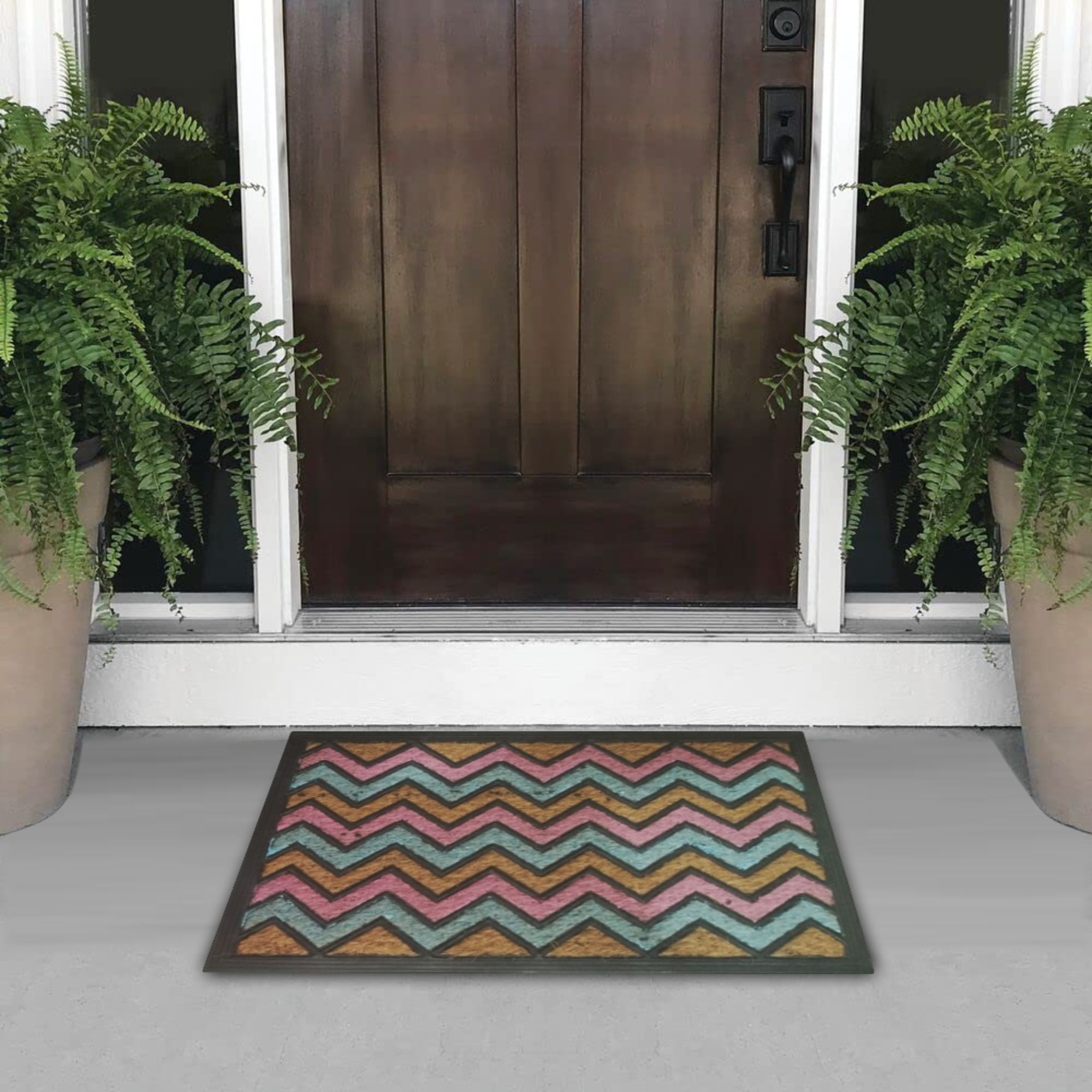 Tapete de entrada coco goma color new 40x60 cm setx2 unidades 200
