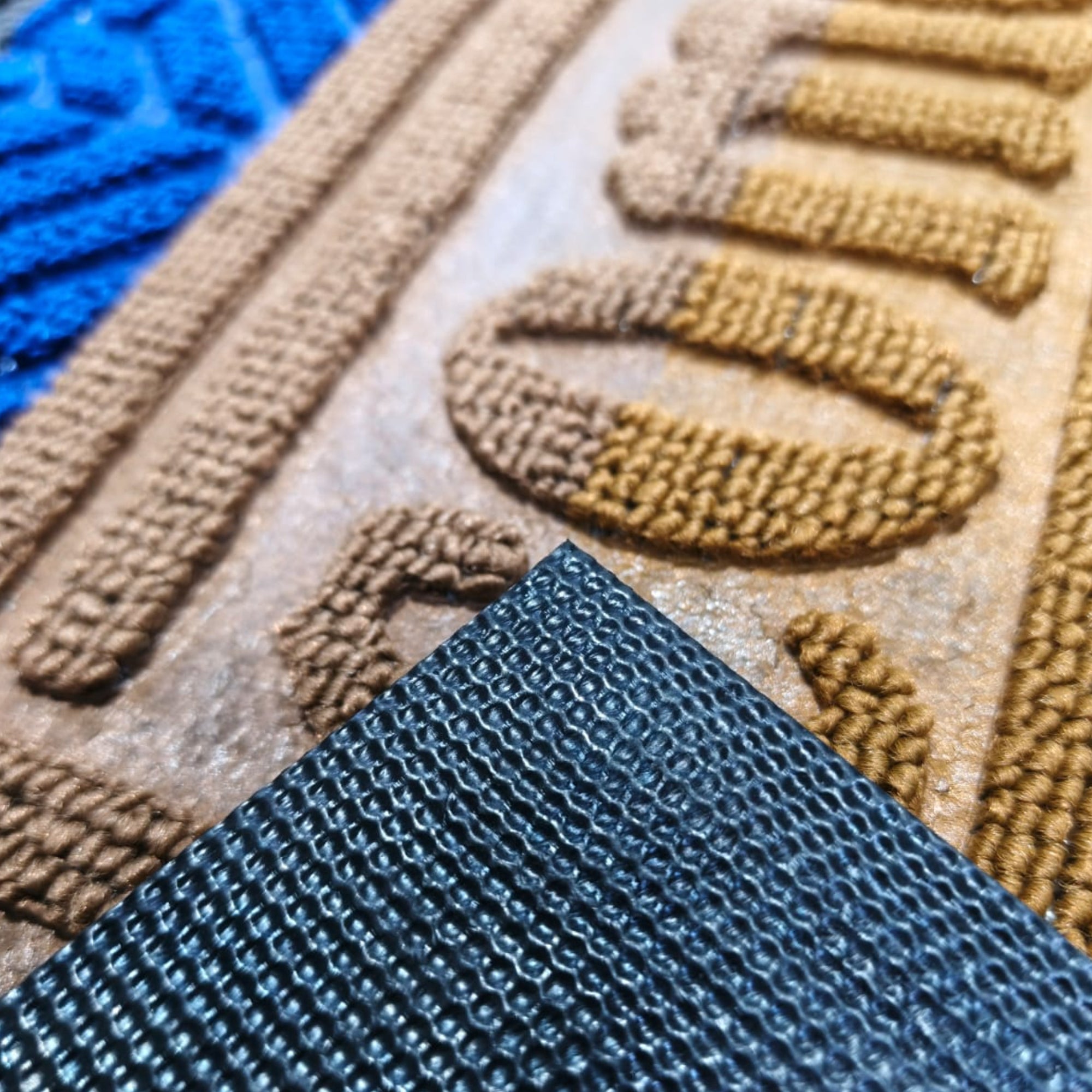 Tapete De Entrada Cuadros Multicolor 40x60 Cm 02 (Setx2 unidades)