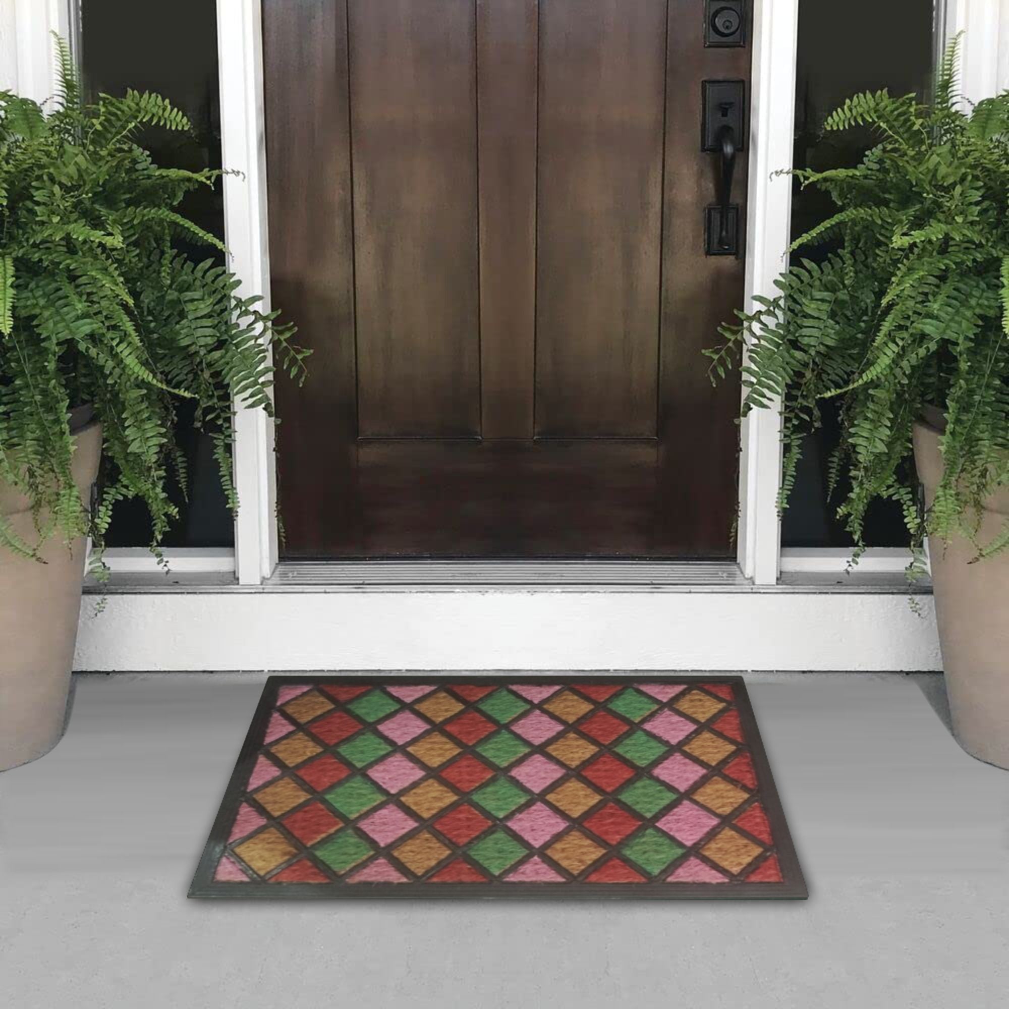 Tapete de entrada coco goma color new 40x60 cm setx2 unidades 400