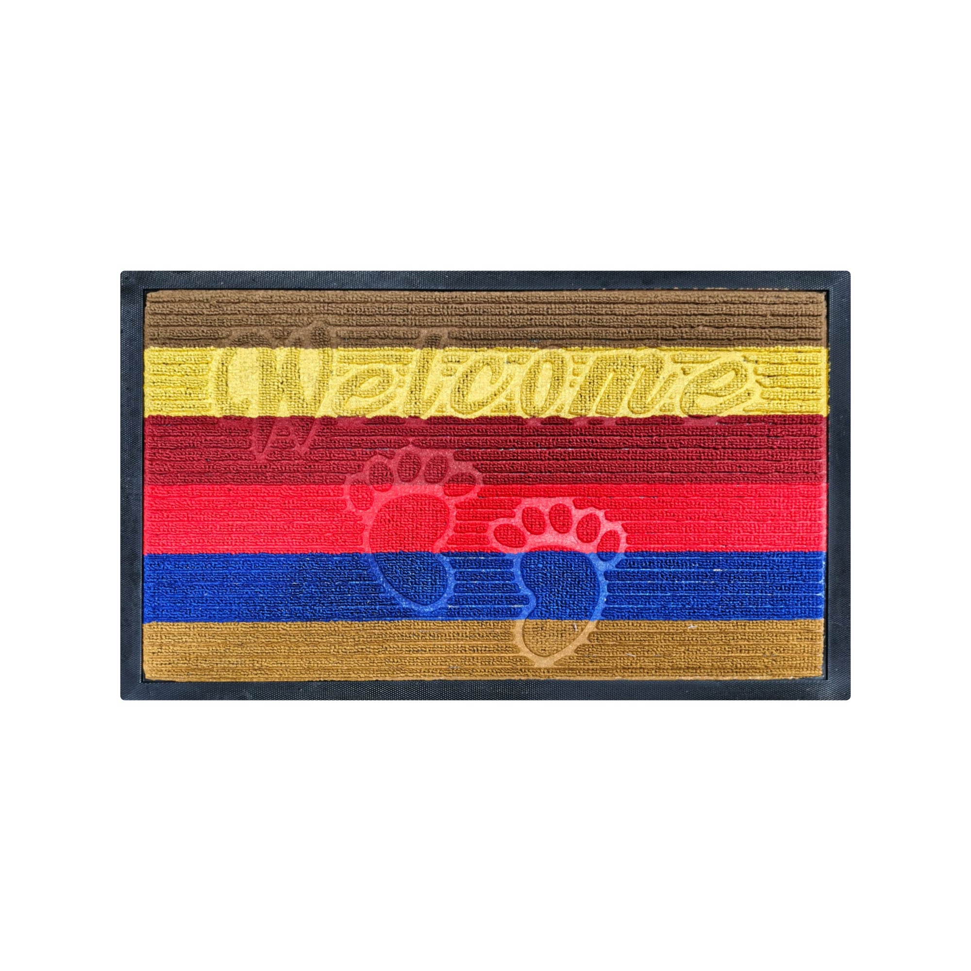 Tapete De Entrada Cuadros Multicolor 40x60 Cm 03 (Setx2 unidades)