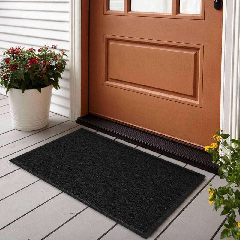 Tapete De Entrada Confortmat Liso 38x58 Cm Setx2 Unidades Negro