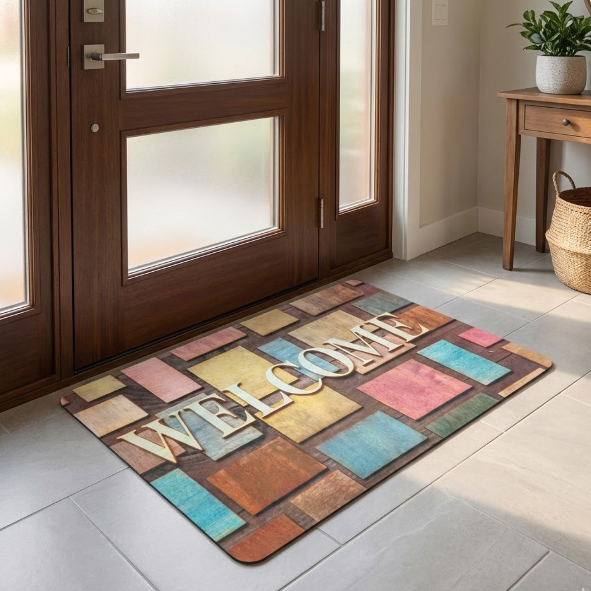 Tapete De Entrada Impreso Welcome 40x60 Cm 100 (Setx2 unidades)