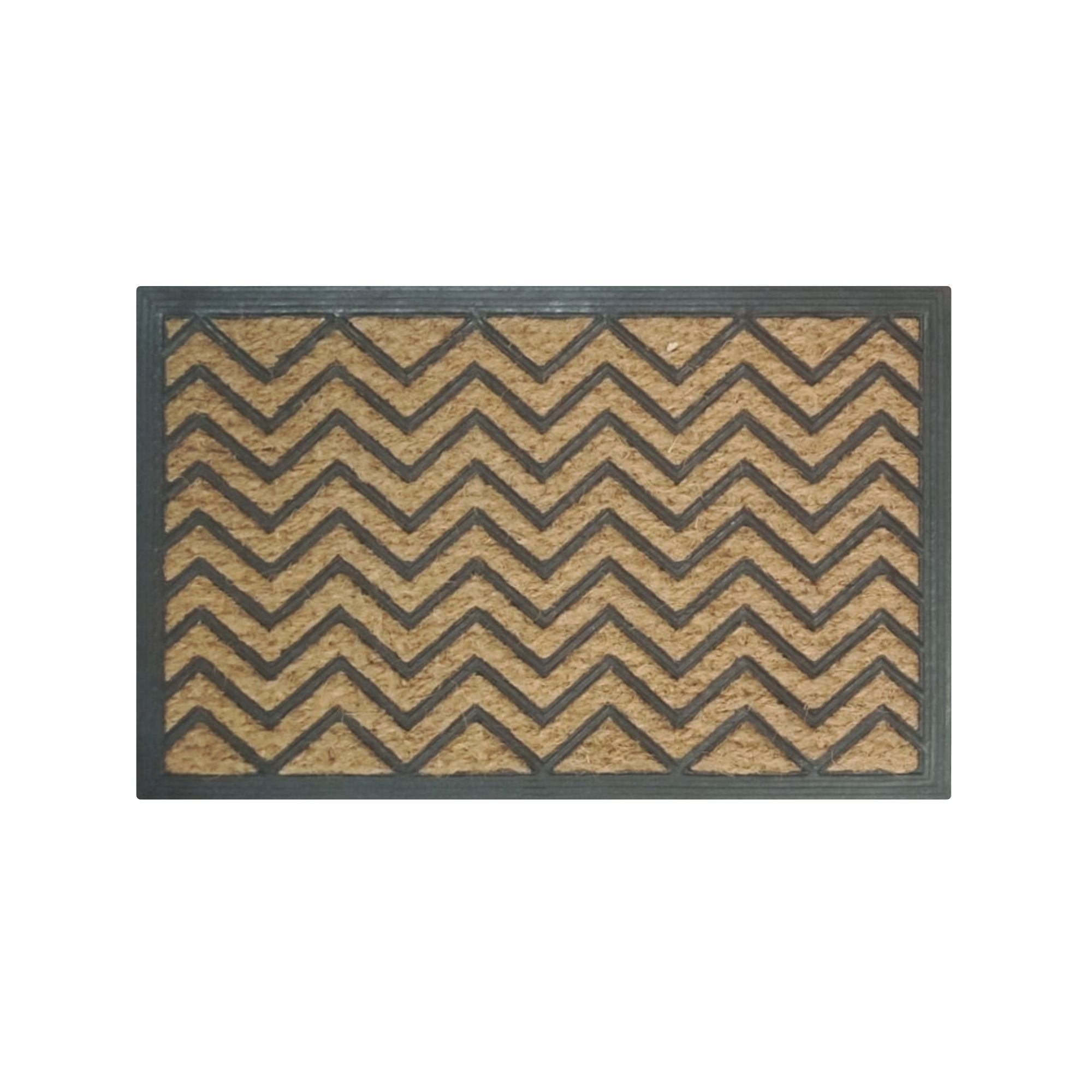 Tapete de entrada coco goma natural new 40x60 cm setx2 unidades 100