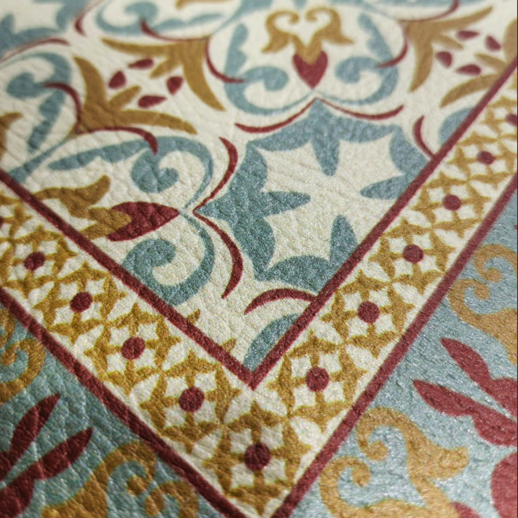 Alfombra de cocina que aporta confort, protección y estilo. Su diseño tipo mosaico y material resistente la hacen ideal para zonas de uso frecuente, brindando comodidad al estar de pie y fácil mantenimiento diario.