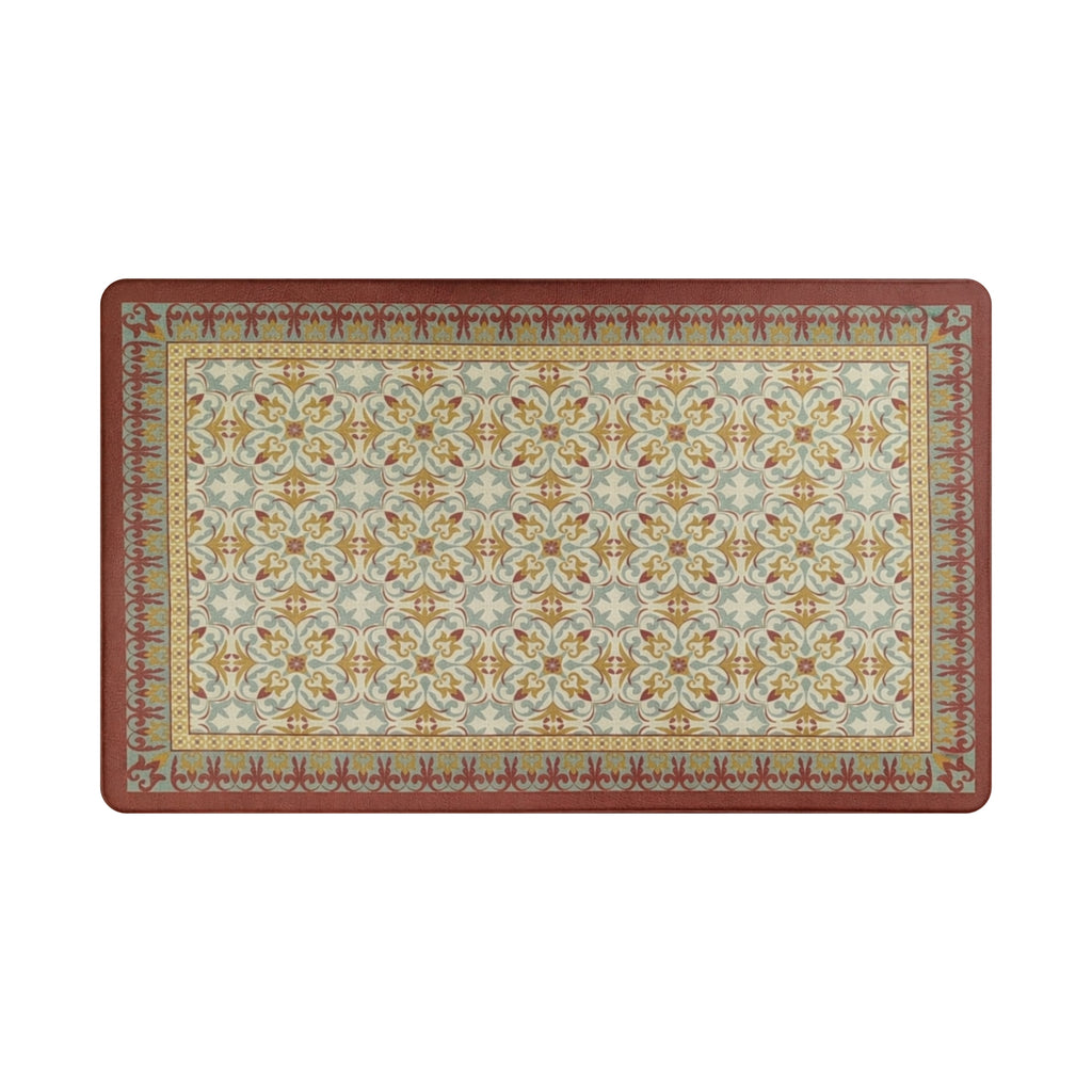 Alfombra de cocina que aporta confort, protección y estilo. Su diseño tipo mosaico y material resistente la hacen ideal para zonas de uso frecuente, brindando comodidad al estar de pie y fácil mantenimiento diario.