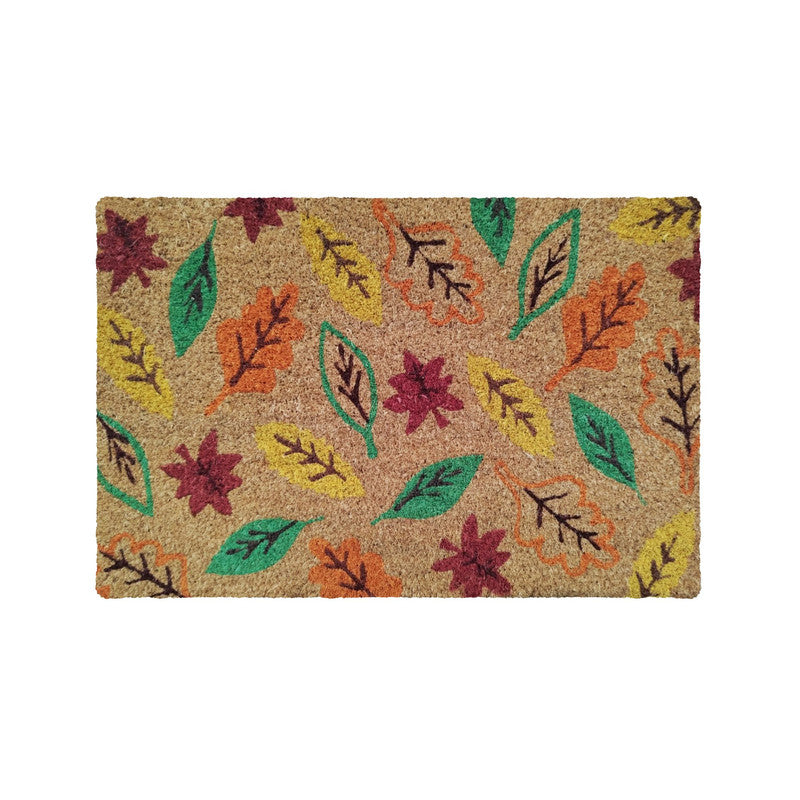 Tapete De Entrada Coco Hojas 40x60 Cm 02