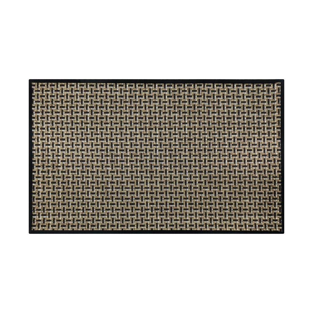 Alfombra interior práctica y decorativa que protege el piso y aporta orden visual. Su formato compacto, diseño multicolor y material resistente la hacen ideal para espacios de uso diario con fácil mantenimiento.