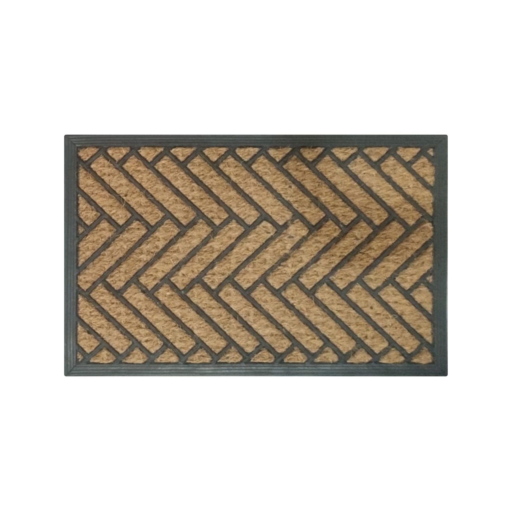 Tapete de entrada coco goma natural new 40x60 cm setx2 unidades 200
