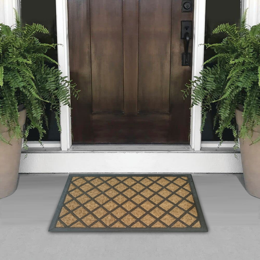 Tapete de entrada coco goma natural new 40x60 cm setx2 unidades 300