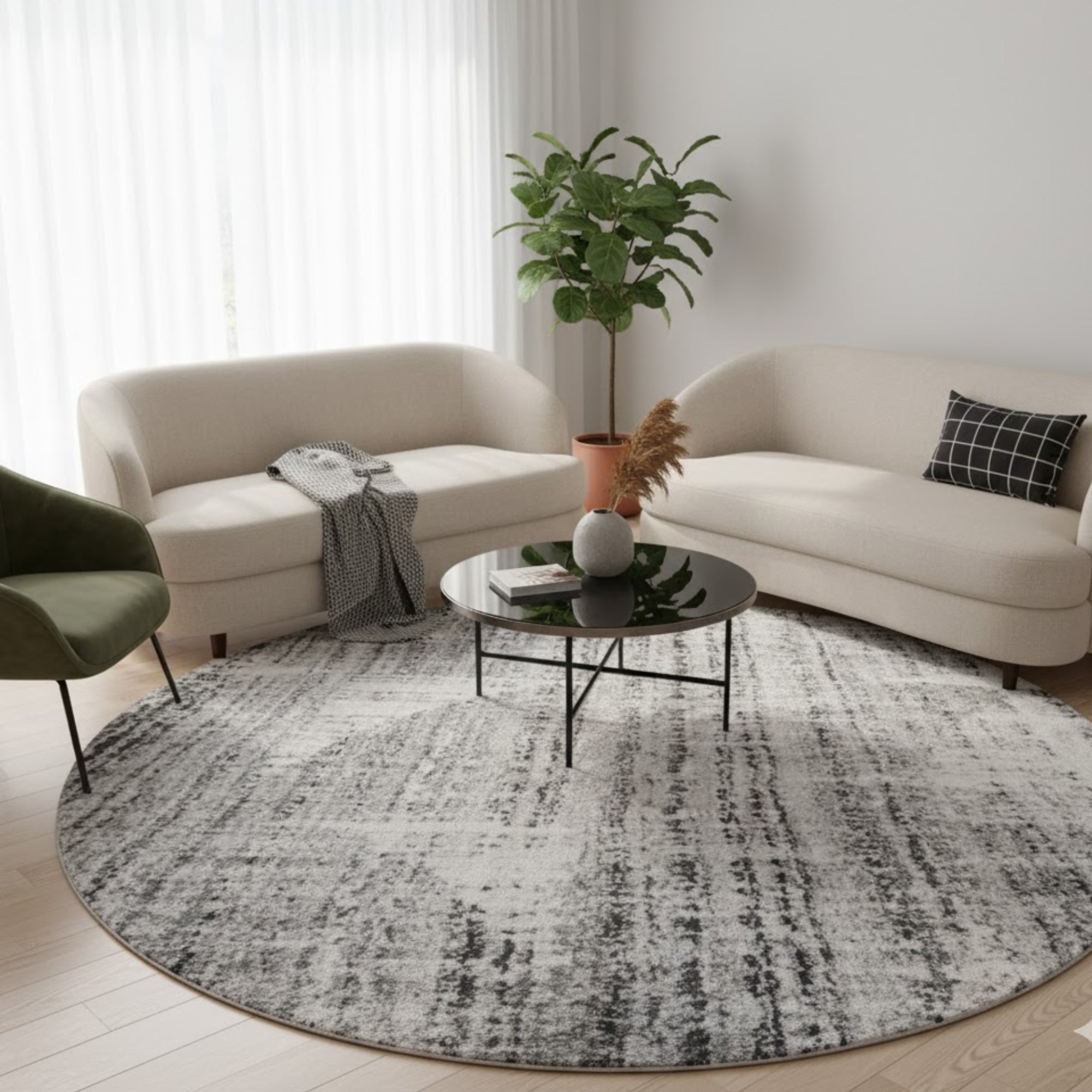 Alfombra Aspen Redonda 160X160 Cm 300