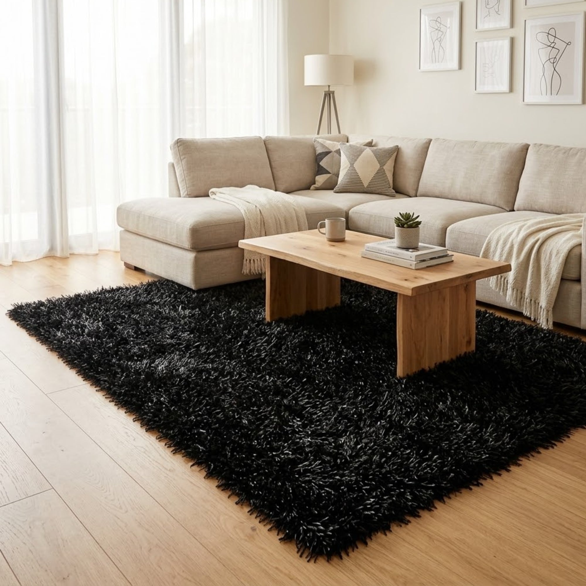 Alfombra Dallas 140x200 Cm Negro