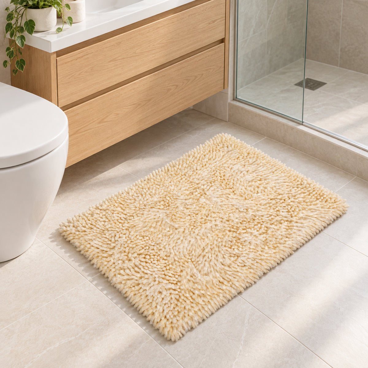 Alfombra De Baño Aruba 40x60 Cm Marfil