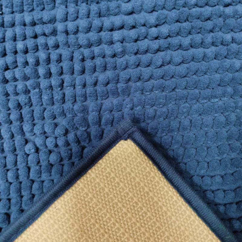 Tapete De Baño Shaggy Silk Setx2 Unidades 40x60 Cm Azul Oscuro