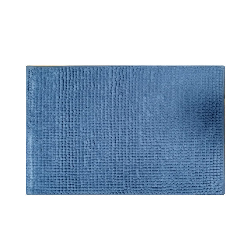 Tapete De Baño Shaggy Silk Setx2 Unidades 40x60 Cm Azul Oscuro