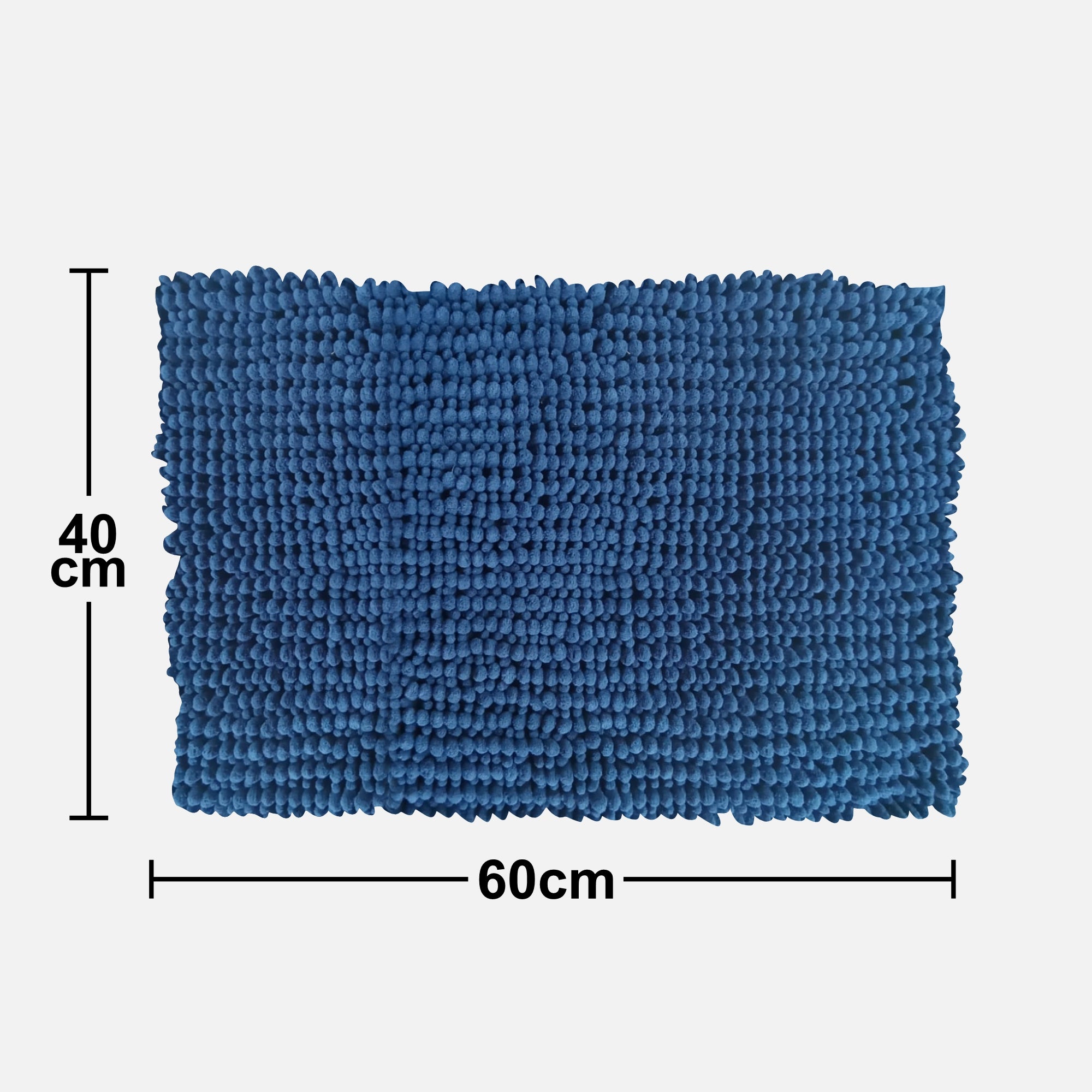 Alfombra De Baño Mix Chenille 40x60 Cm Azul