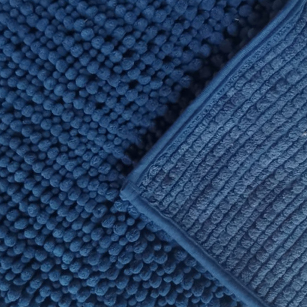 Alfombra De Baño Mix Chenille 40x60 Cm Azul