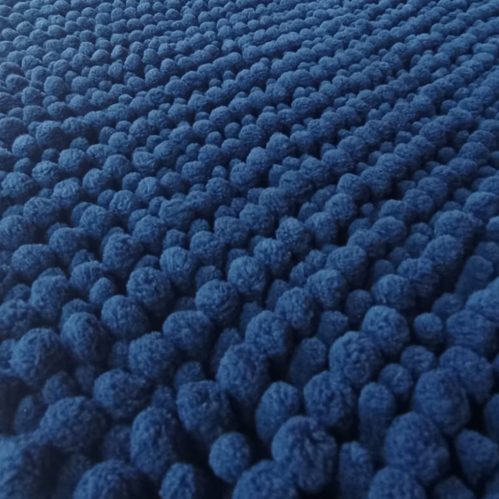 Alfombra De Baño Mix Chenille 40x60 Cm Azul