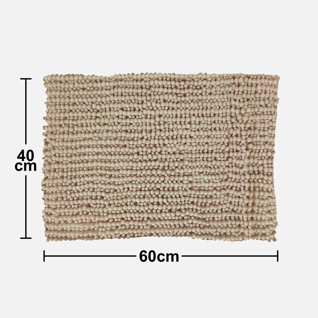 Alfombra De Baño Mix Chenille 40x60 Cm Beige