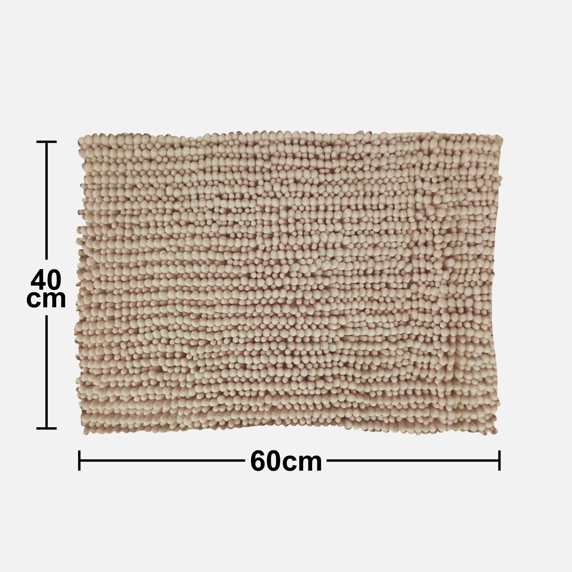 Alfombra De Baño Mix Chenille 40x60 Cm Beige