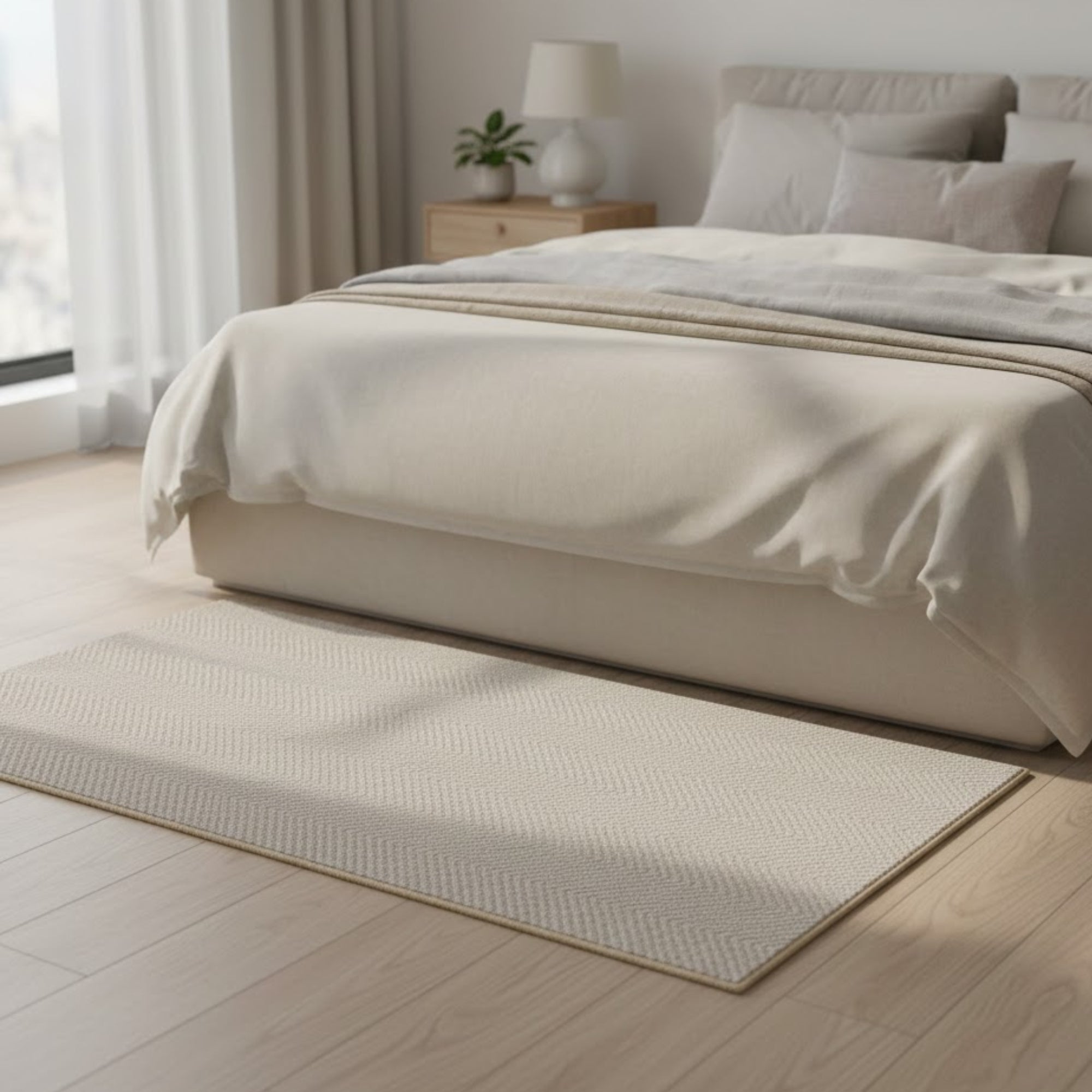 Alfombra interior práctica que aporta confort, protege el piso y complementa la decoración con diseño multicolor, ideal para zonas de uso frecuente y fácil mantenimiento.