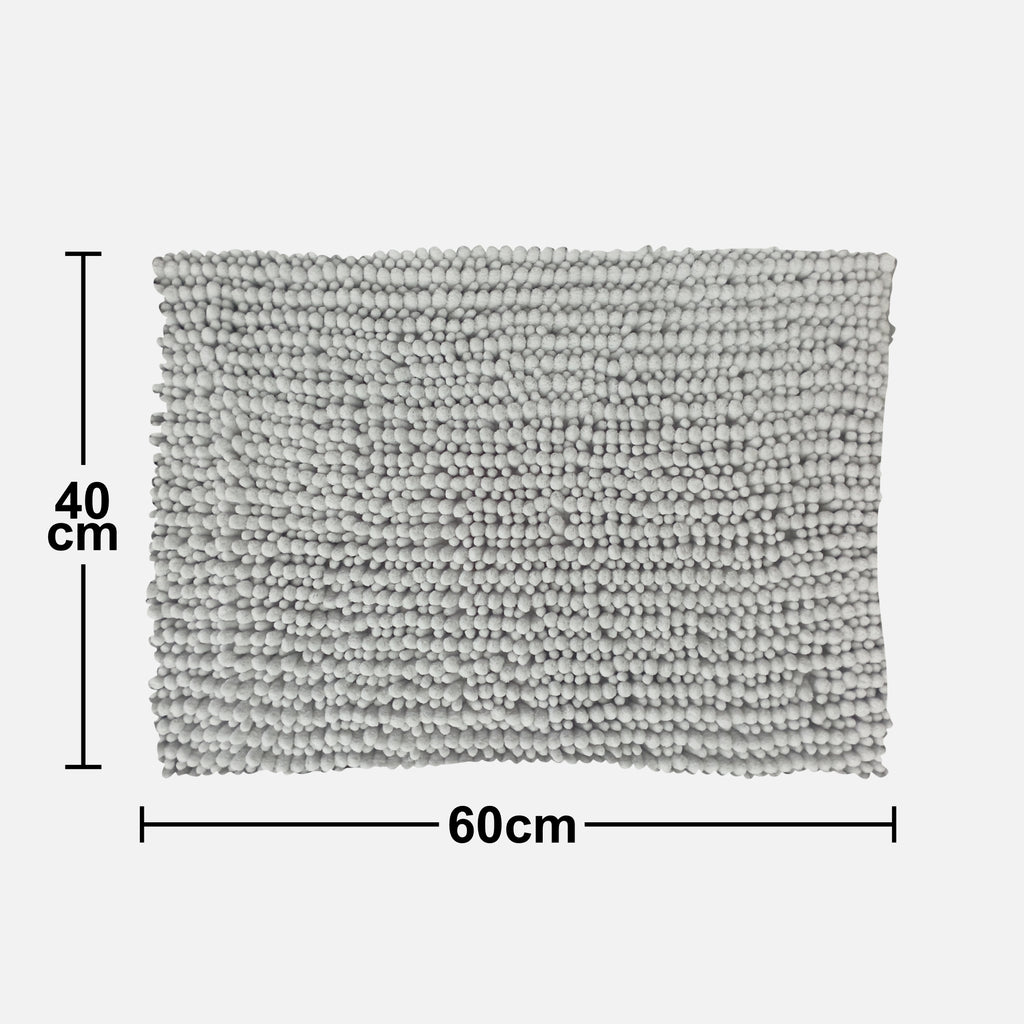 Alfombra De Baño Mix Chenille 40x60 Cm Gris