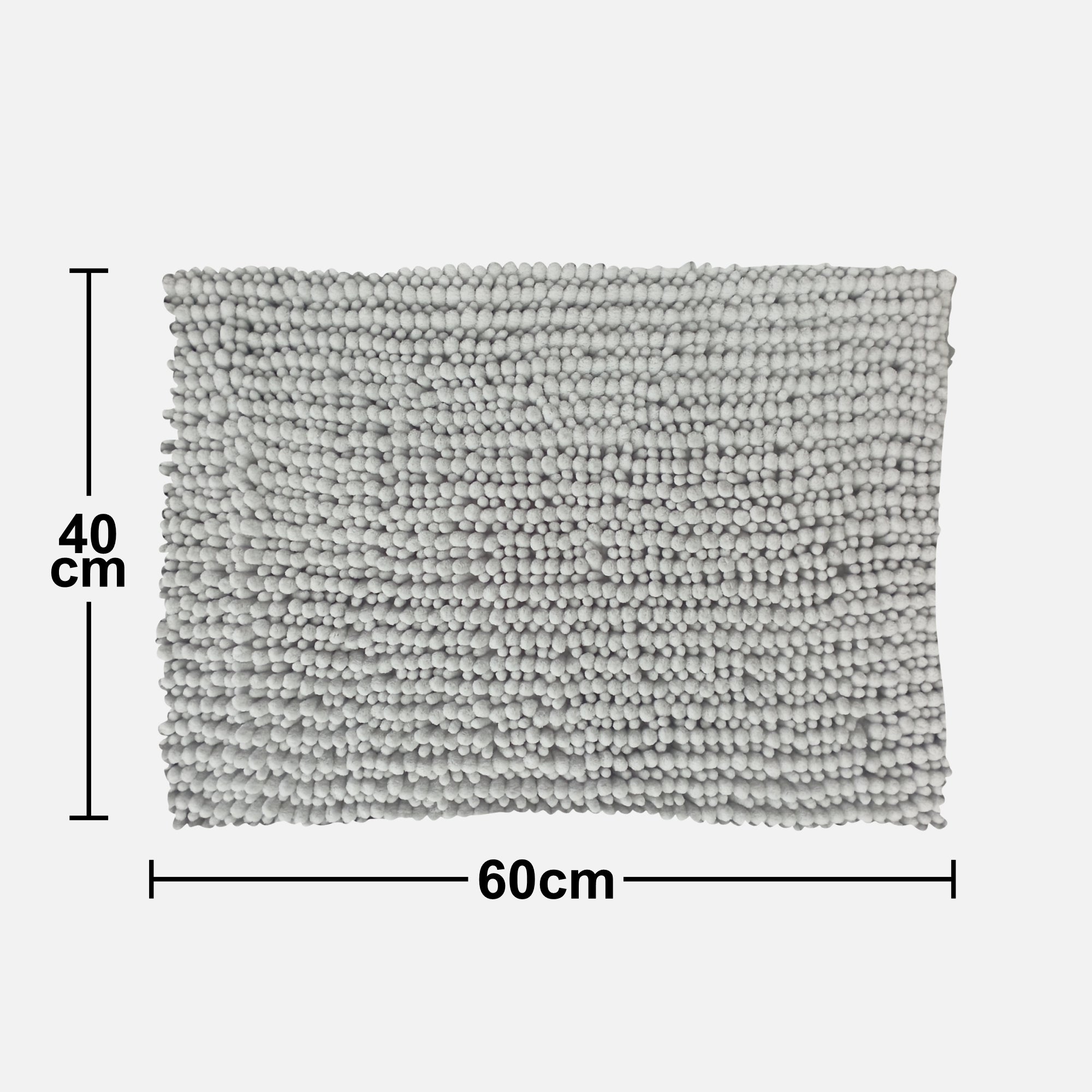 Alfombra De Baño Mix Chenille 40x60 Cm Gris