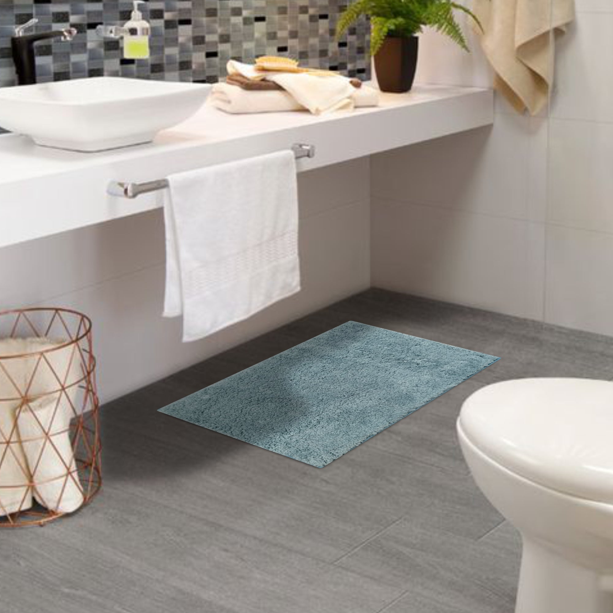 Alfombra De Baño Victoria 40x60 Cm Azul