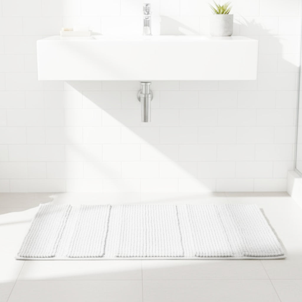 Alfombra De Baño Ibiza 40x60 Cm Blanco
