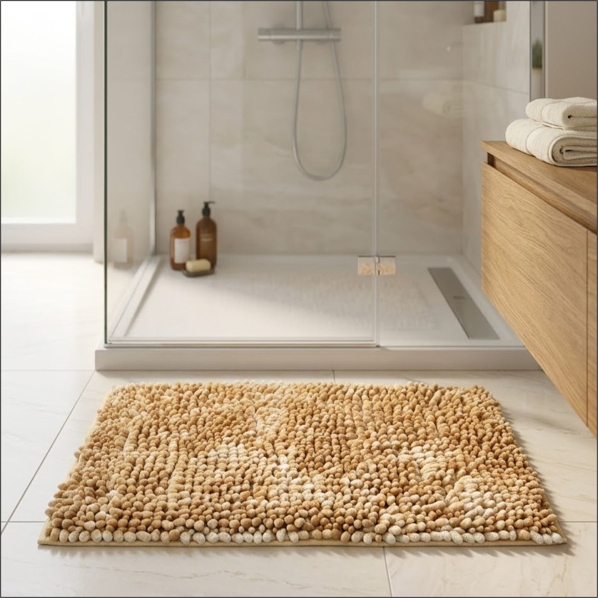 Alfombra De Baño Fusion 40x60 Cm Camel