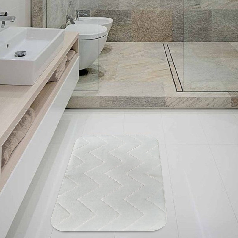 Tapete De Baño Memorie 40x60 Cm Setx2 Unds Gris Claro