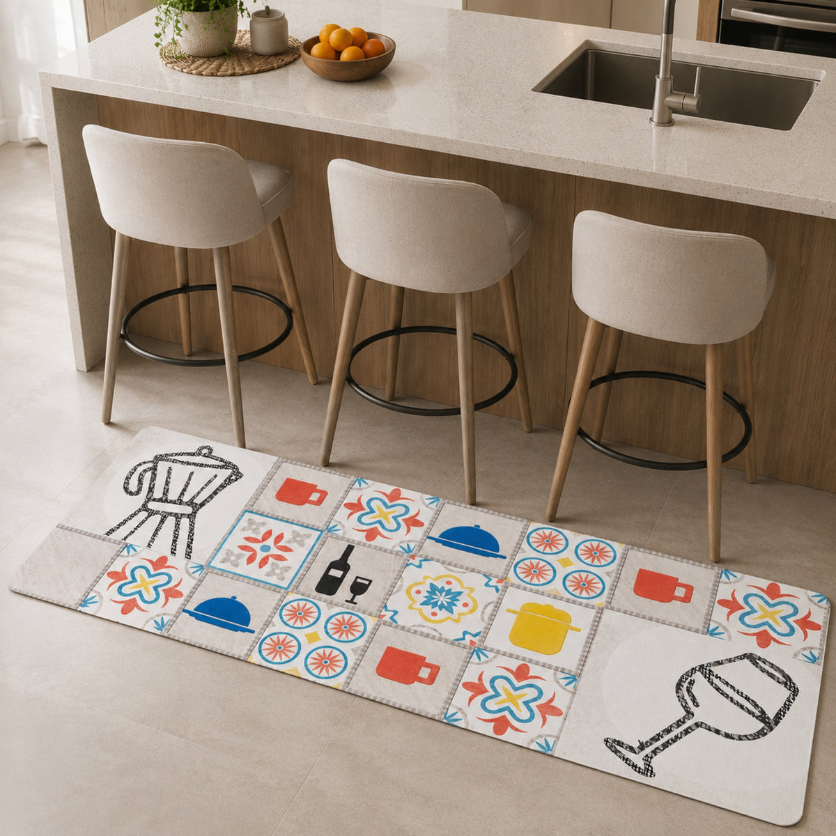 Alfombra Cocina Impresa Camino 50x140 Cm Diseño 300