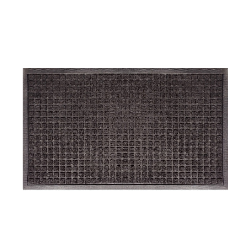 Tapete De Entrada Cuadros 45x75 Cm Negro