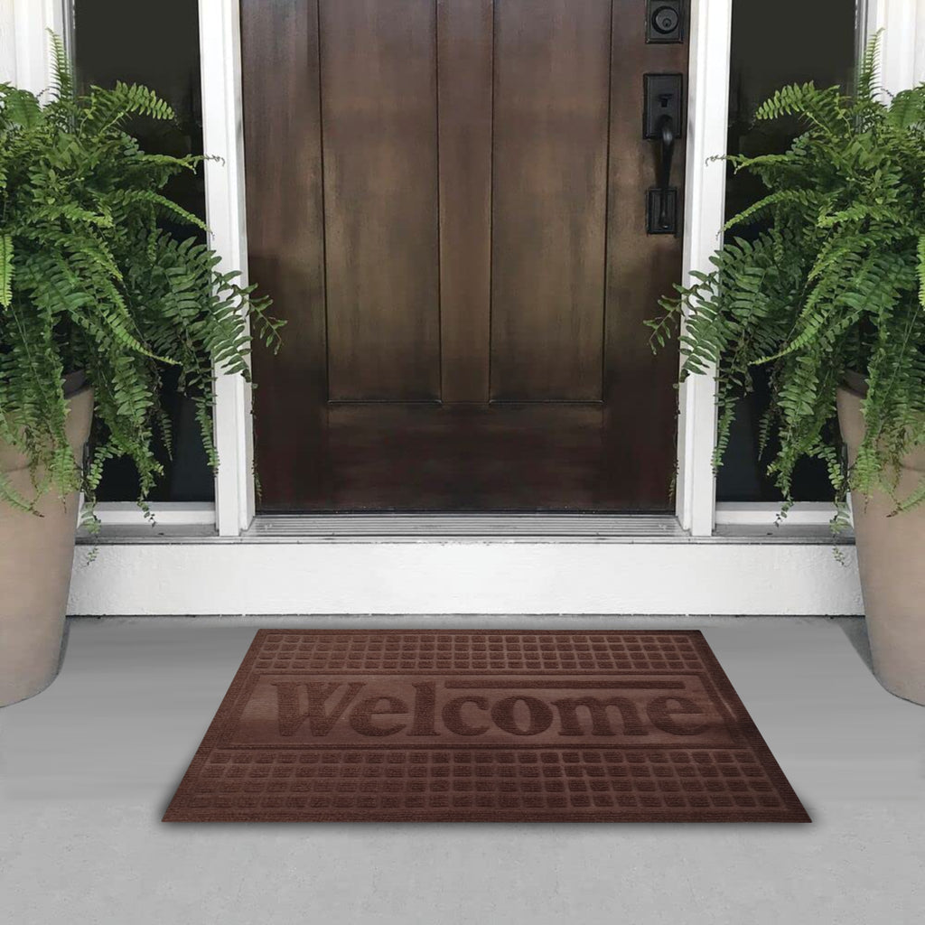 Tapete de entrada eco texture 50x90 cm color café