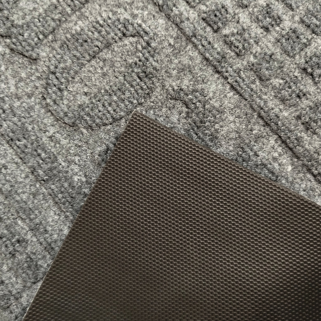Tapete de entrada eco texture 40x60 cm setx2 unidades gris