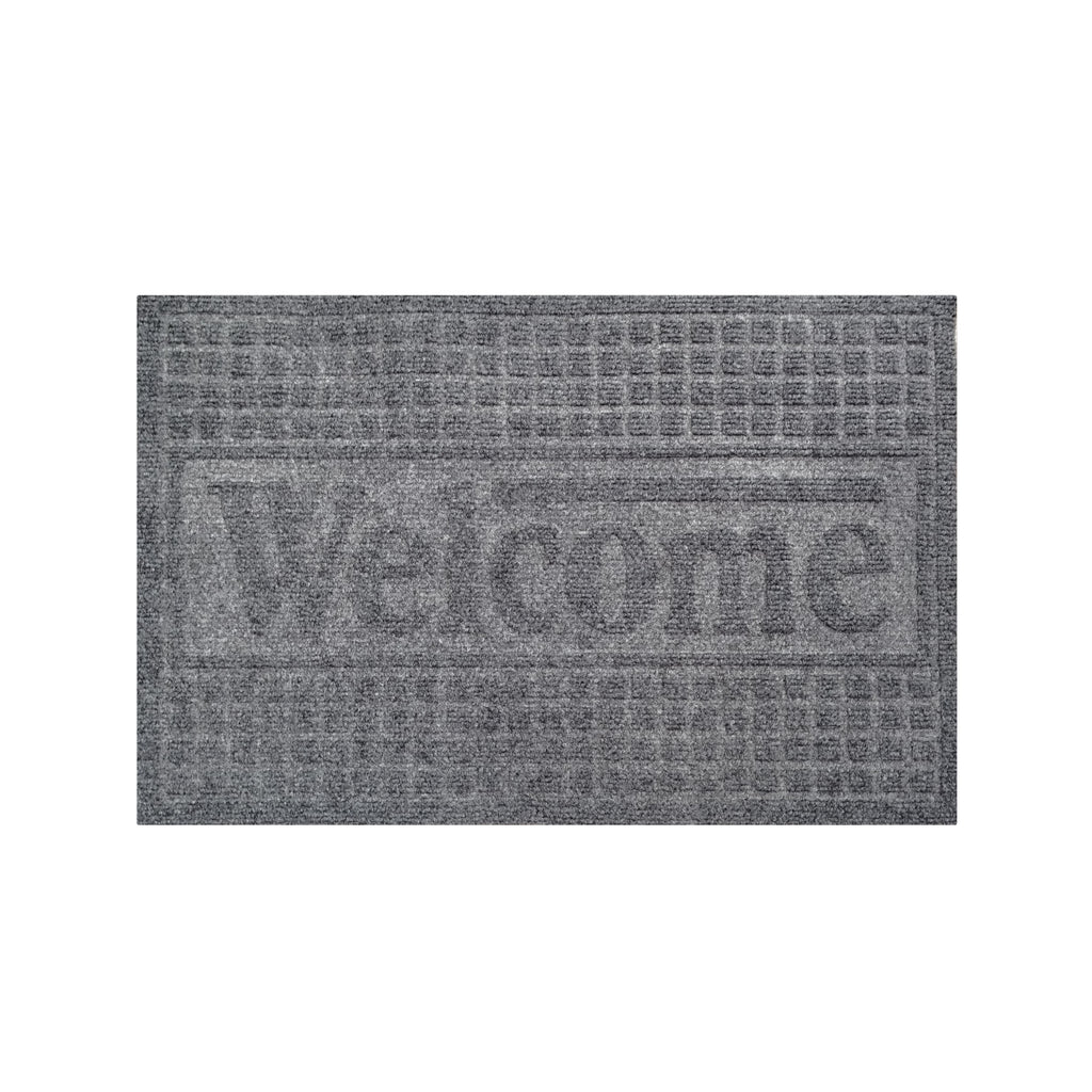 Tapete de entrada eco texture 40x60 cm setx2 unidades gris