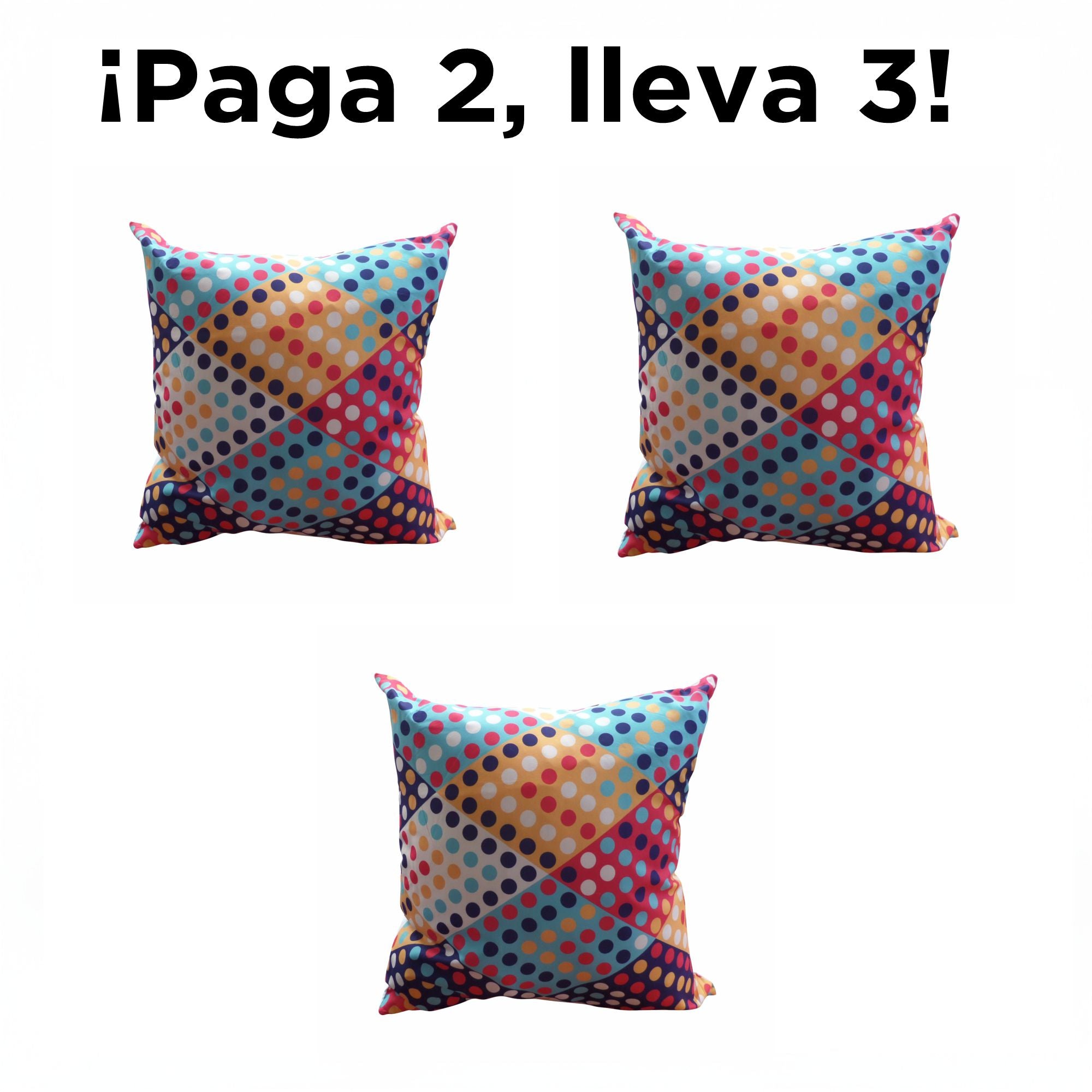 Cojín decorativo multicolor que aporta confort, estilo y calidez al hogar. Su textura agradable y material resistente lo hacen ideal para salas y dormitorios, mejorando el descanso y renovando la decoración diaria.