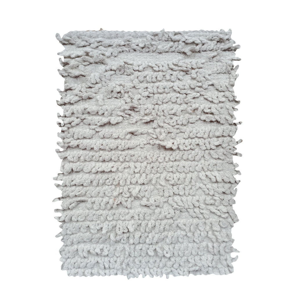 Tapete De Baño Shaggy Loop 40x60 Cm Blanco