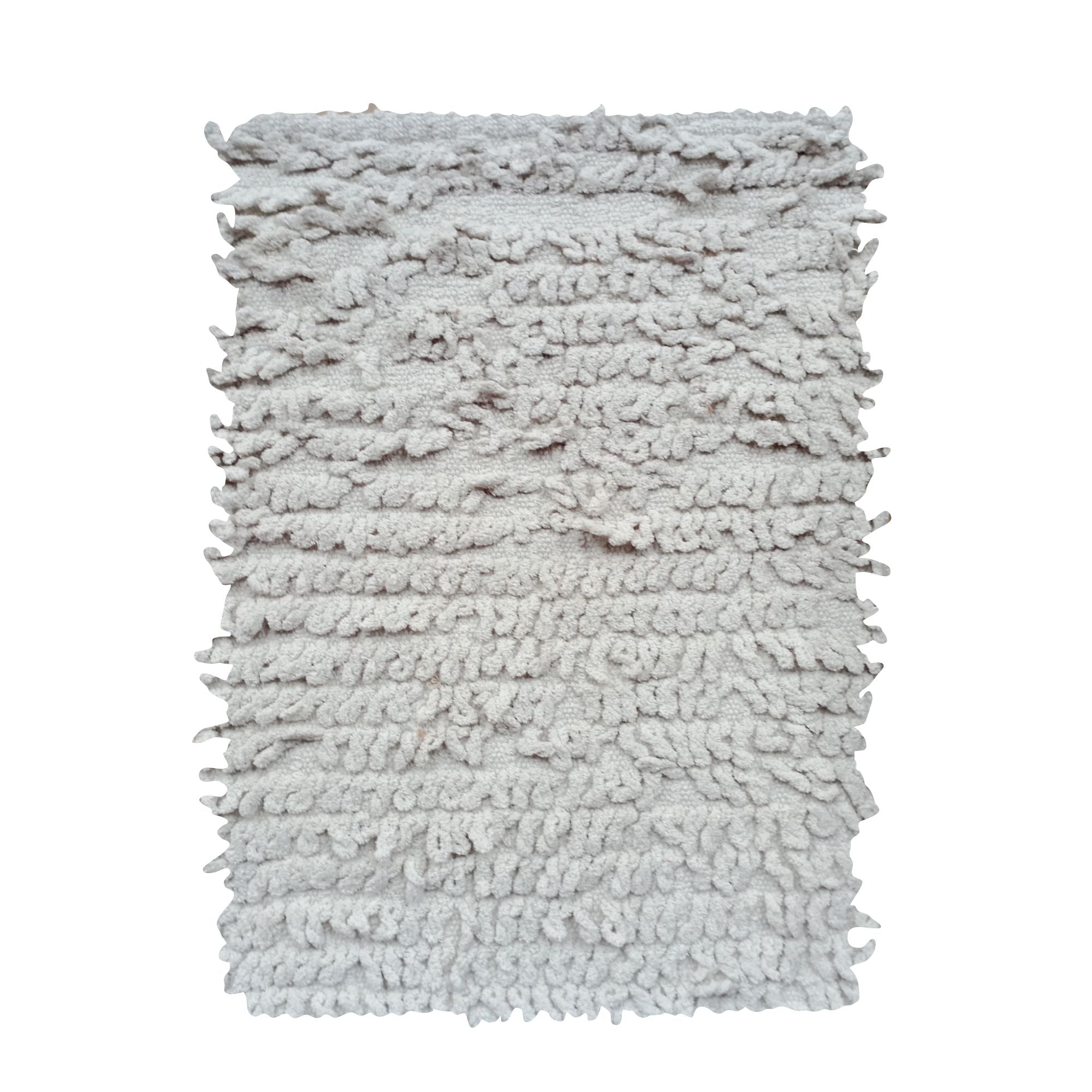Tapete De Baño Shaggy Loop 40x60 Cm Blanco
