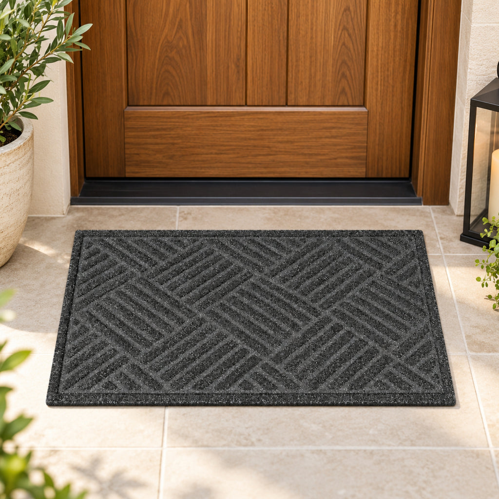 Tapete De Entrada Orion 40x60 Cm Negro Setx2 Unidades