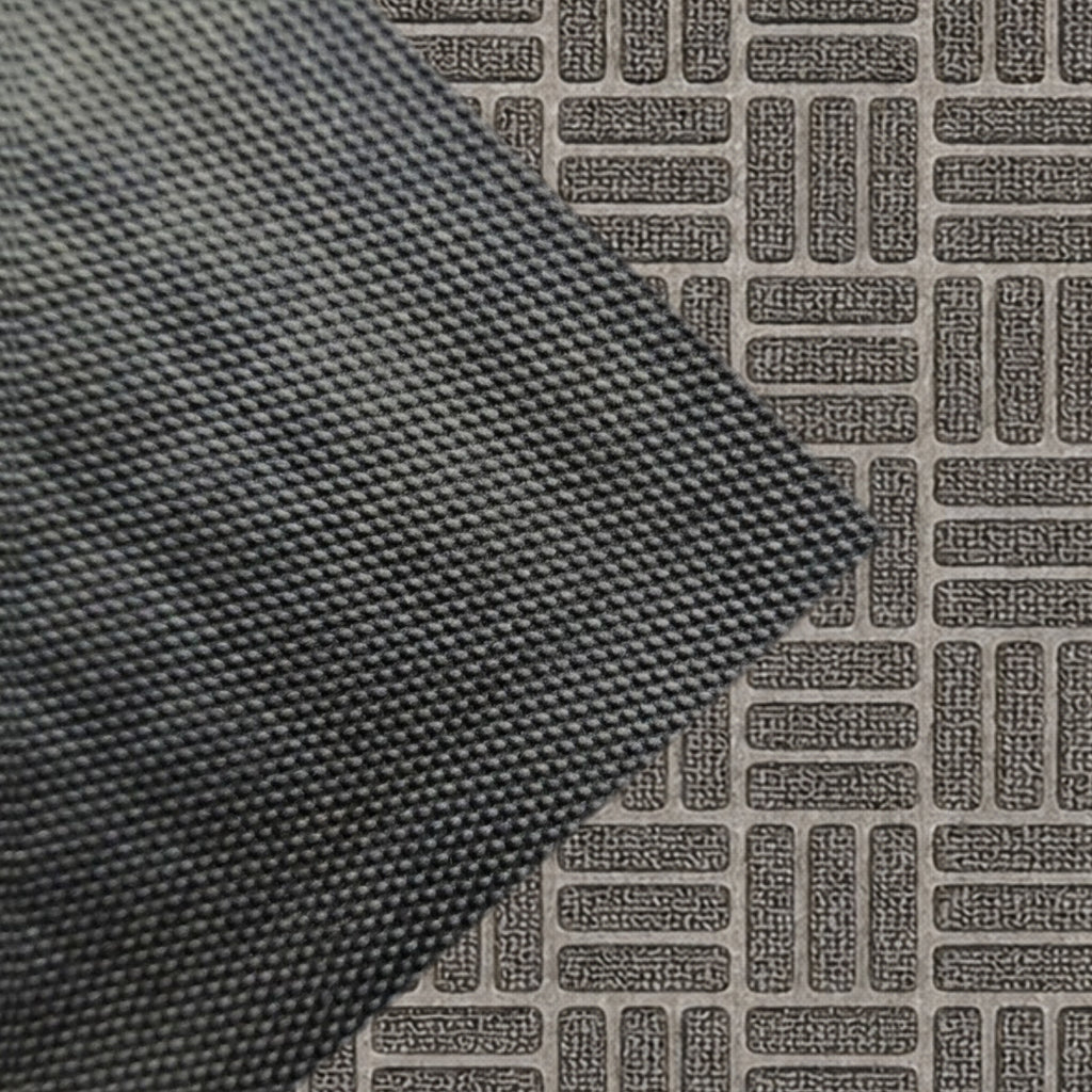 Tapete De Entrada Cuadros 45x75 Cm Gris