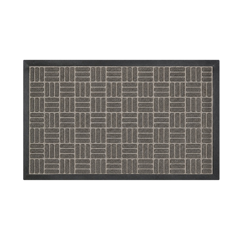 Tapete De Entrada Cuadros 45x75 Cm Gris