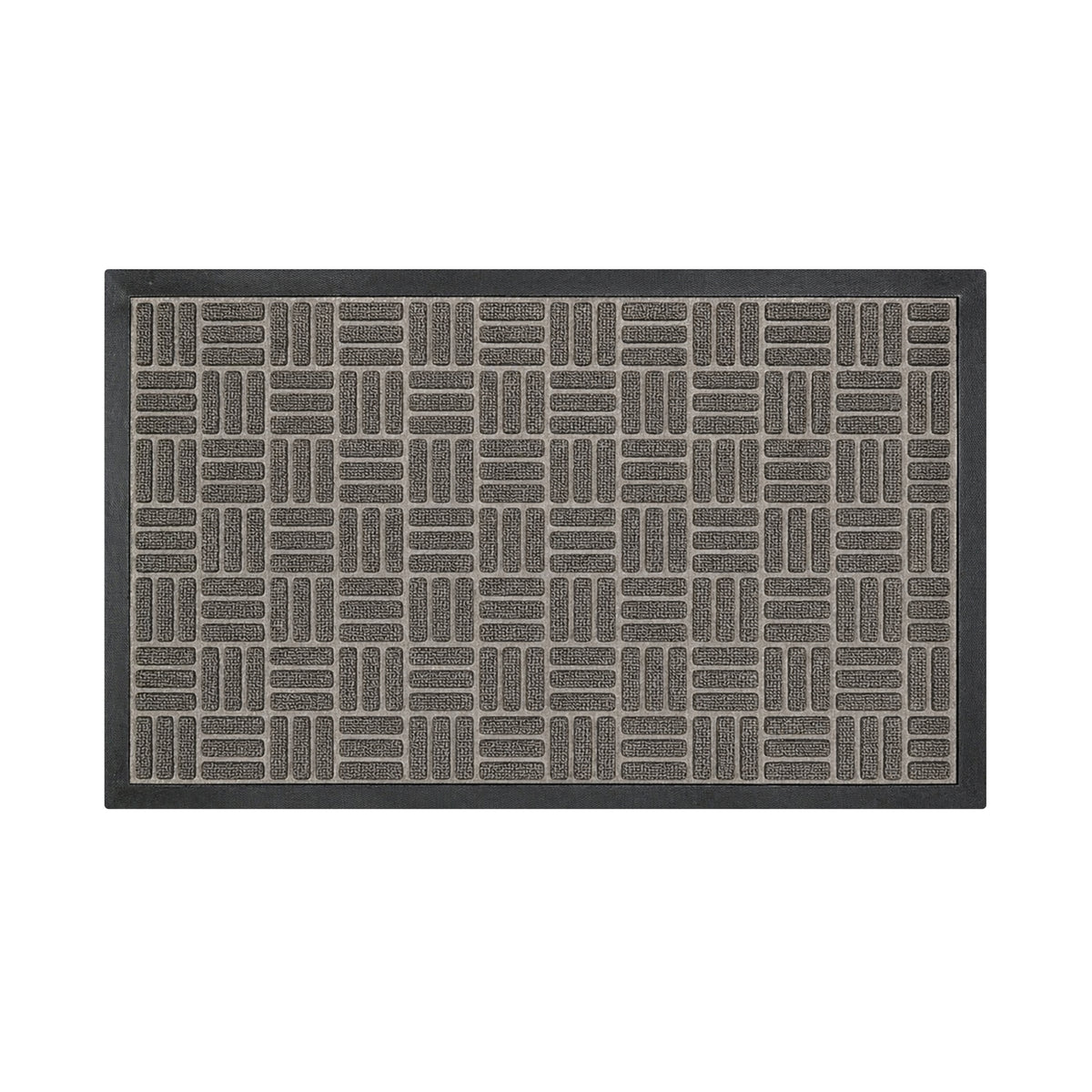 Tapete De Entrada Cuadros 45x75 Cm Gris