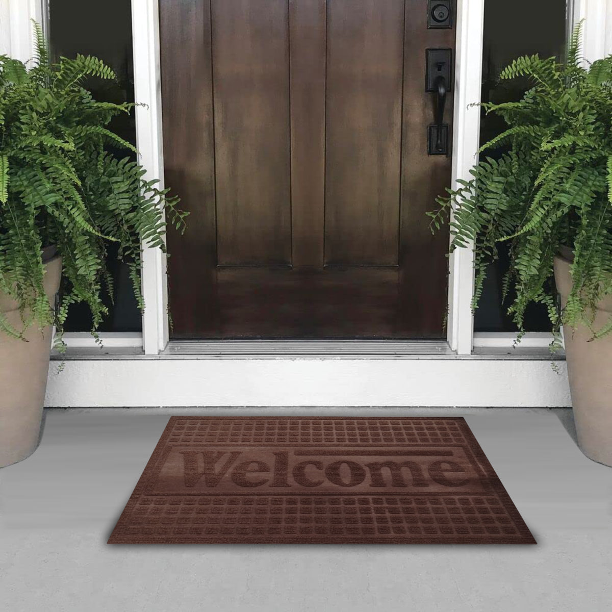 Tapete De Entrada Eco Texture 40x60 Cm Setx2 unidades Café