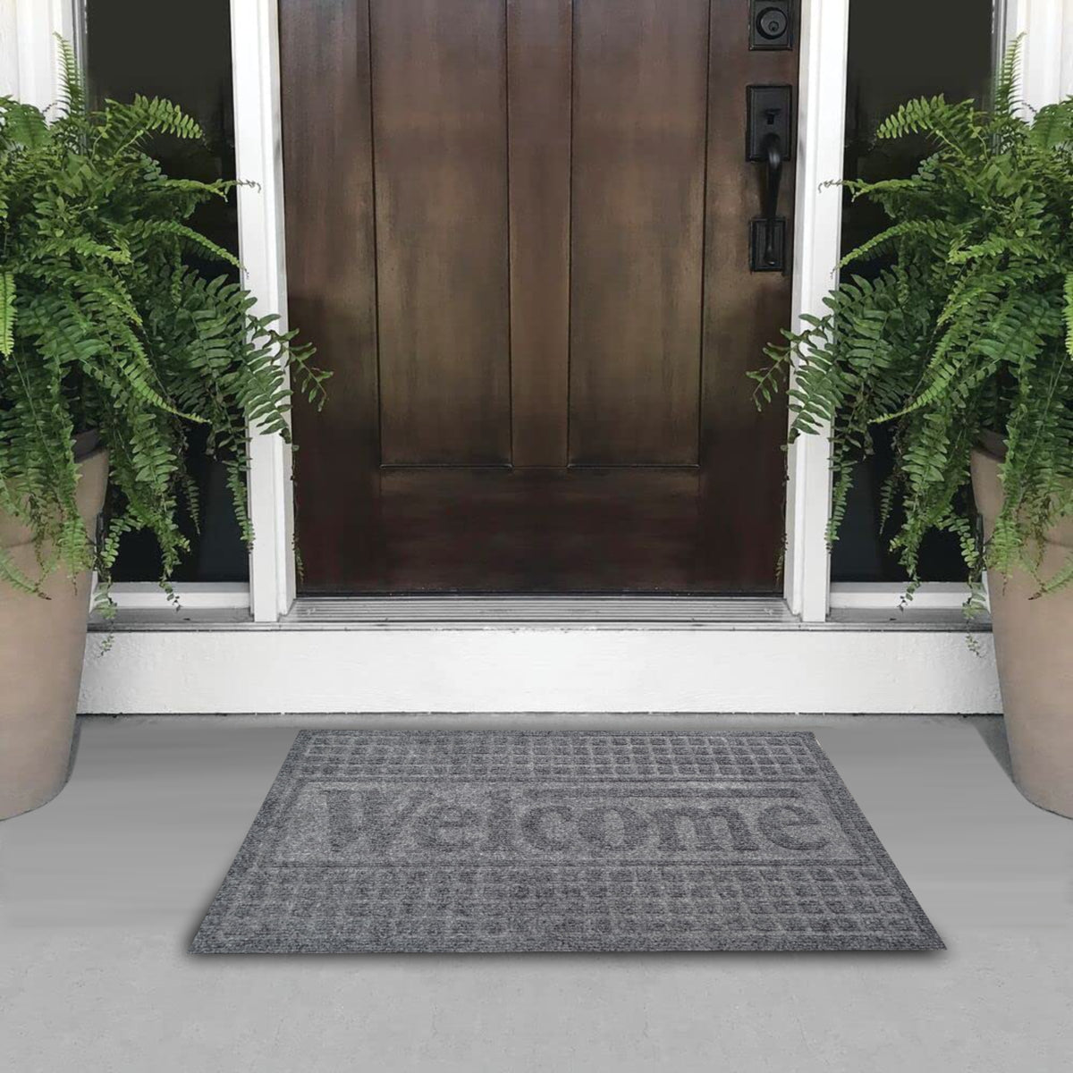 Tapete De Entrada Eco Texture 40x60 Cm Setx2 unidades Gris