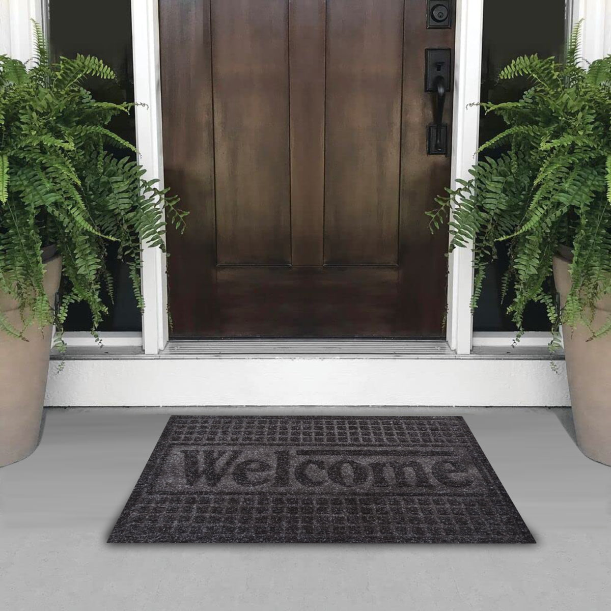 Tapete De Entrada Eco Texture 40x60 Cm Setx2 unidades Negro