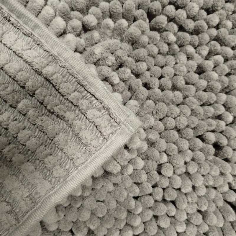Tapete De Baño Shaggy Coral 40x60 Cm Gris