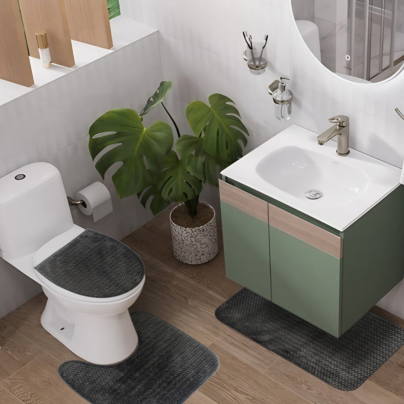 Setx3 Piezas Para Baño Baru Gris Oscuro