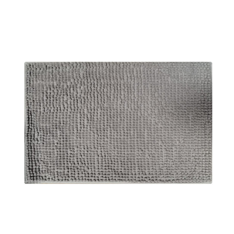 Tapete De Baño Shaggy Silk Setx2 unidades 40x60 Cm Gris
